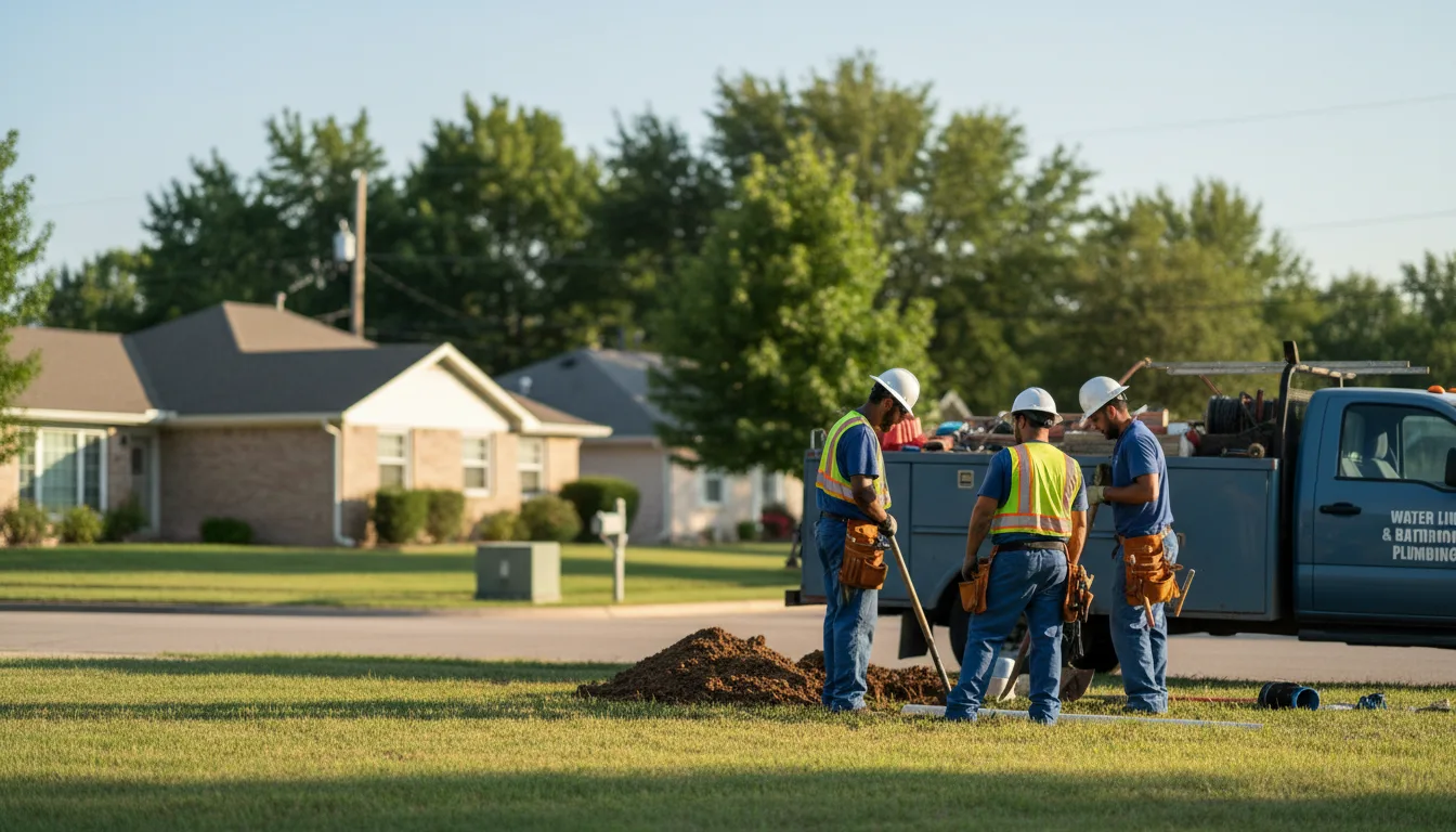 Residential water line and bathroom plumbing service in House Springs, MO